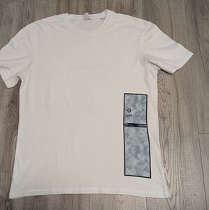 Jack & Jones White Tee with Sky Blue Detail